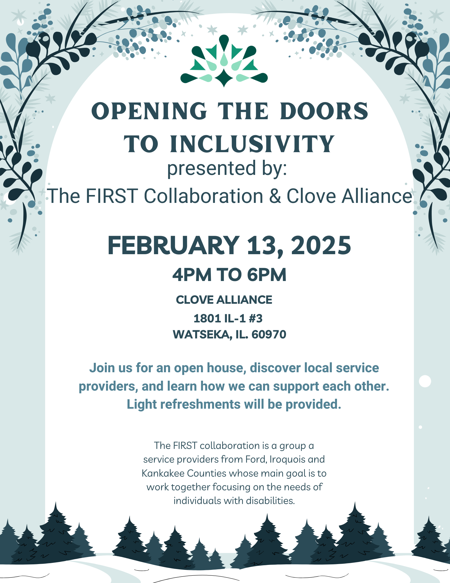 Invitation to "Opening the Doors to Inclusivity" event