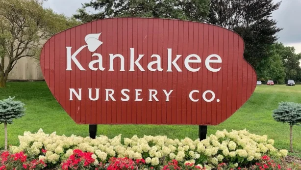 Kankakee Nursery sign outside the headquarters in Aroma Park, IL